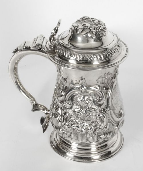 Antique George III Silver Tankard London by John Swift 1763 18th Century
