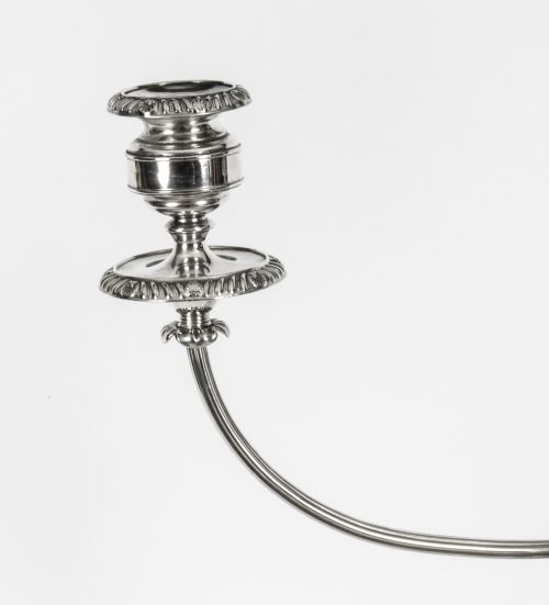 fig 5. Antique Pair Regency Old Sheffield Silver Plate Candelabra C1820 19th C
