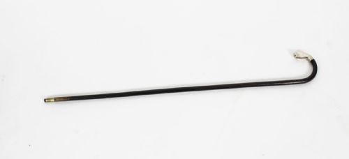 Antique French Art Deco Silver Ebonized Walking Cane Stick Circa 1920
