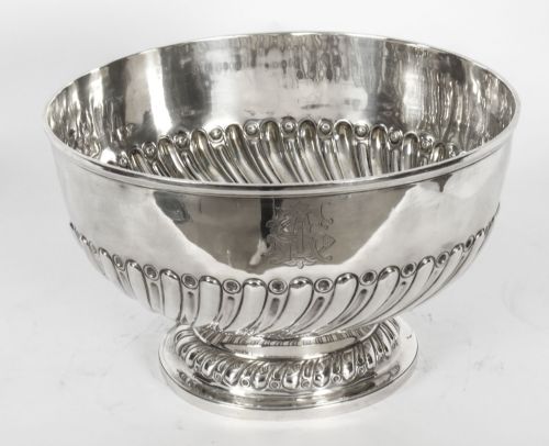 Antique Edwardian Silver Punch Bowl Goldsmiths & Silversmiths Co 1901
