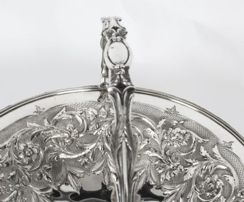fig 1. Antique Victorian Silver Plated Fruit Basket William Gallimore & Co 19th C
