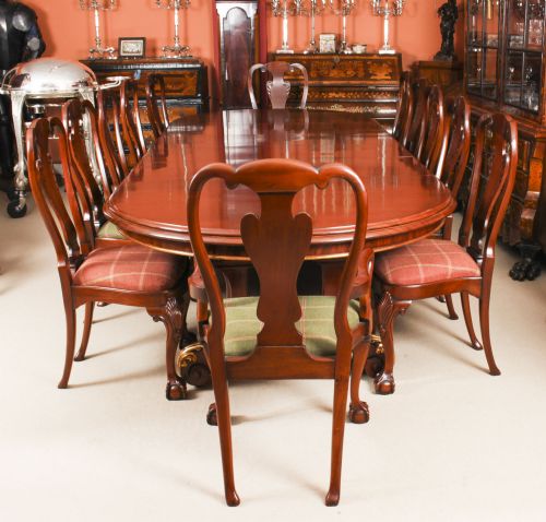 ANTIQUE VICTORIAN 12FT MAHOGANY TWIN BASE EXTENDING DINING TABLE 19TH C - ADDITIONAL PHOTO 2