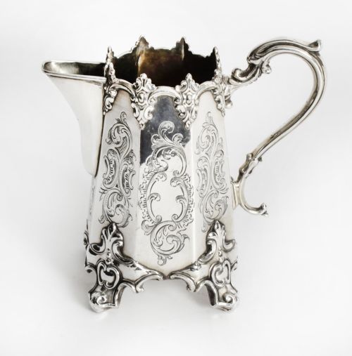 Antique Victorian Silver Plated Cream Jug 19th Century
