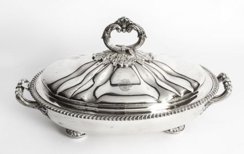 Antique Cross Arrow Old Sheffield Plate Entree Dish C1820 19th Century
