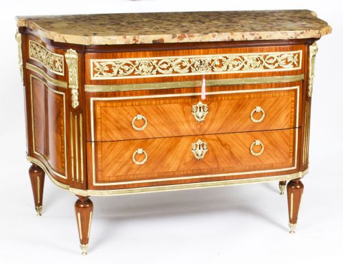 Antique French Louis Revival Ormolu Mounted Commode Chest 19th C
