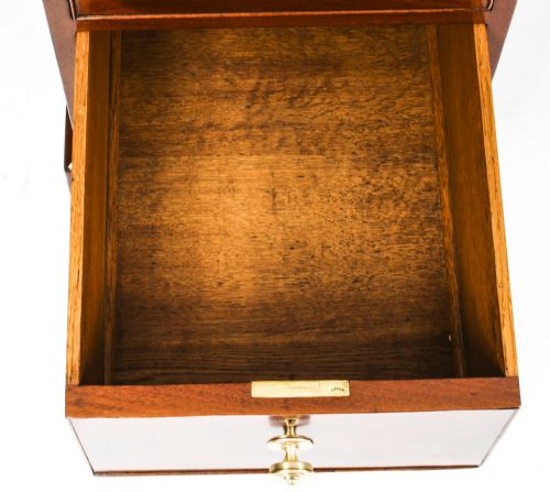 ANTIQUE 4FT VICTORIAN FLAME MAHOGANY PARTNERS PEDESTAL DESK 19TH C - ADDITIONAL PHOTO 20