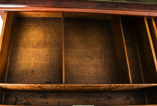 ANTIQUE 4FT VICTORIAN FLAME MAHOGANY PARTNERS PEDESTAL DESK 19TH C - ADDITIONAL PHOTO 28