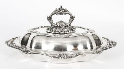 Antique Old Sheffield Silver Plate Entree Dish 19th Century
