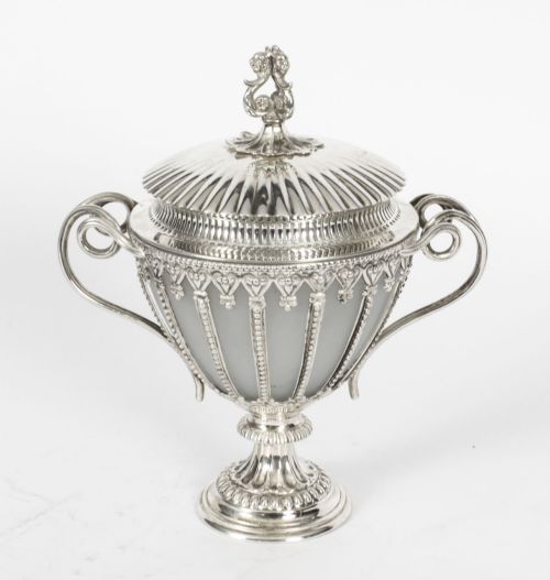 Antique Silver Plate & Opaline Glass Bon Bon Dish 19th Century
