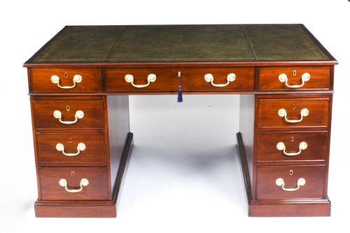 Antique George III Mahogany Partners Pedestal Desk C1790 18th Century
