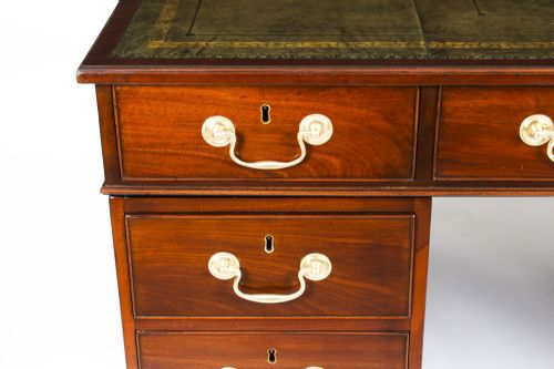 fig 2. Antique George III Mahogany Partners Pedestal Desk C1790 18th Century