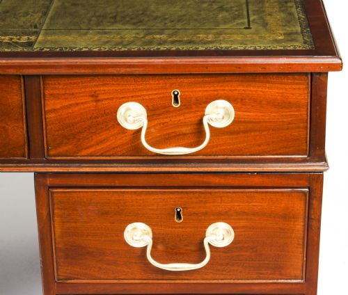 fig 3. Antique George III Mahogany Partners Pedestal Desk C1790 18th Century