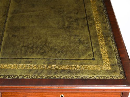 fig 5. Antique George III Mahogany Partners Pedestal Desk C1790 18th Century