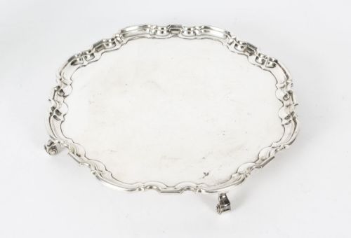 Antique Silver Plated Salver by Maple & Co 19th Century
