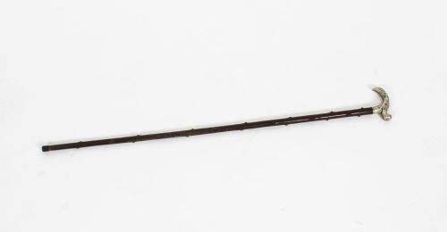 Antique Silver Plated Walking Cane Stick C1890 19th Century
