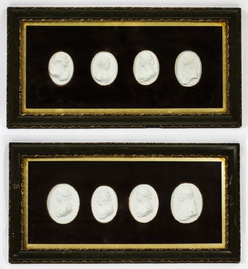Antique Pair of Framed Grand Tour Intaglios Early 19th Century
