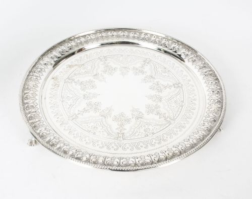 Antique Victorian Oval Silver by William Briggs 19th Century
