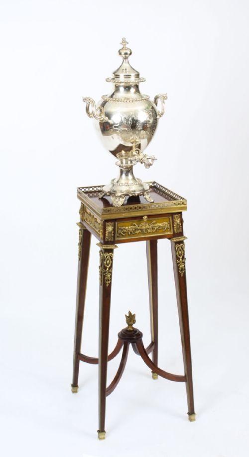 ANTIQUE FRENCH PARQUETRY ORMOLU MOUNTED STAND ATT FRANOIS LINKE 19TH CENTURY - ADDITIONAL PHOTO 2