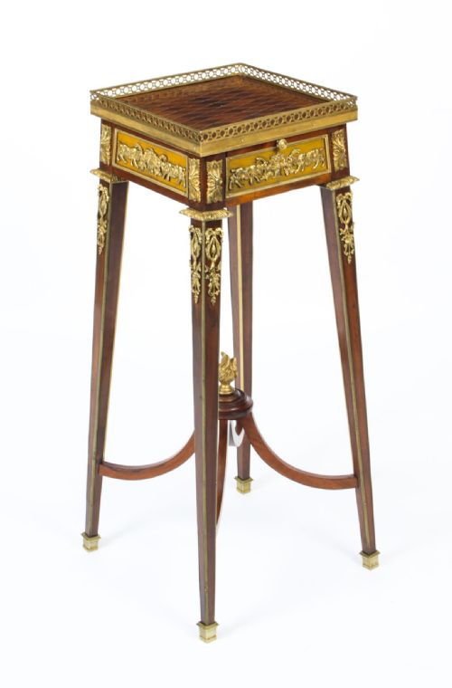 ANTIQUE FRENCH PARQUETRY ORMOLU MOUNTED STAND ATT FRANOIS LINKE 19TH CENTURY - ADDITIONAL PHOTO 23