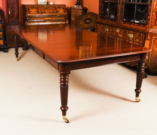 Antique 8ft 6" Regency Flame Mahogany Extending Dining Table C1820 19th C
