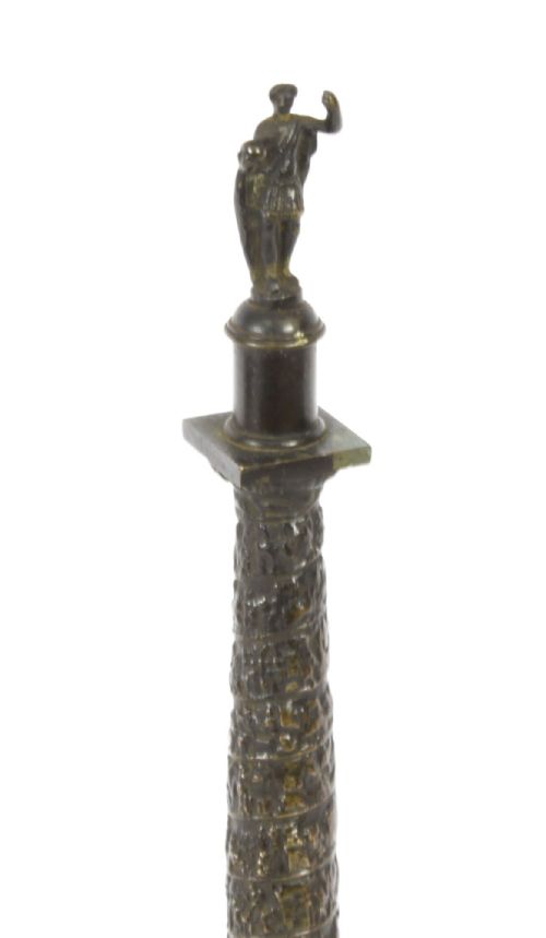fig 2. Antique Grand Tour Patinated Bronze Model of Trajan's Column early 19thC