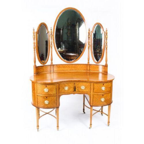 fig 3. Antique Seven Piece Satinwood Bedroom Suite 19th Century
