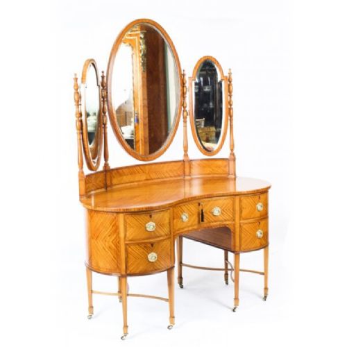 fig 4. Antique Seven Piece Satinwood Bedroom Suite 19th Century