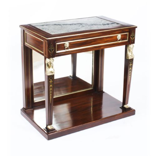 Antique Regency Marble Top & Ormolu Mounted Console Table Early 19th Century
