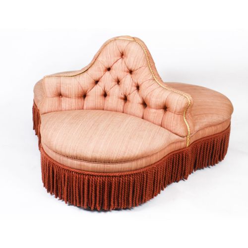 Antique Victorian Love Seat Conversation Settee C1850 19th Century
