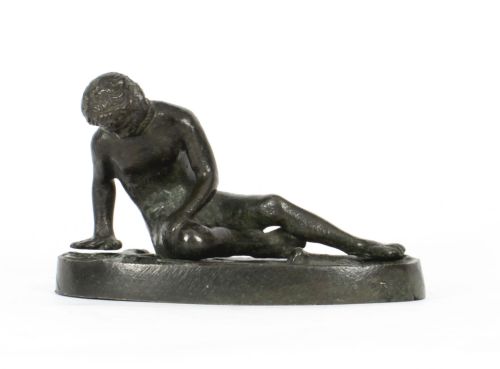 Antique Italian Grand Tour Bronze Sculpture of the Dying Gaul 19th C

