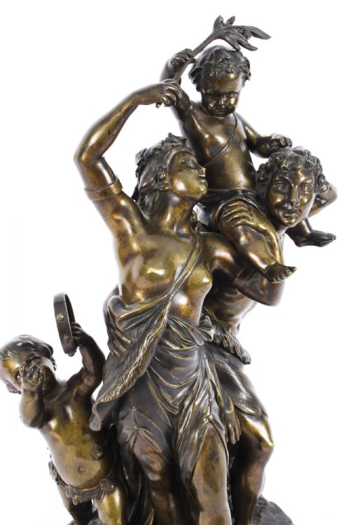fig 4. Antique Patinated Bronze Group Sculpture of