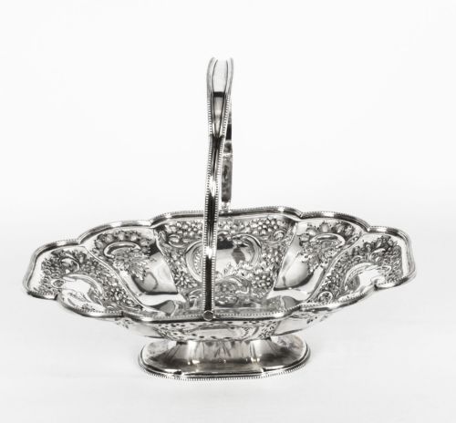 Antique Silver Plated Fruit Basket by William Hutton & Son Ci1910
