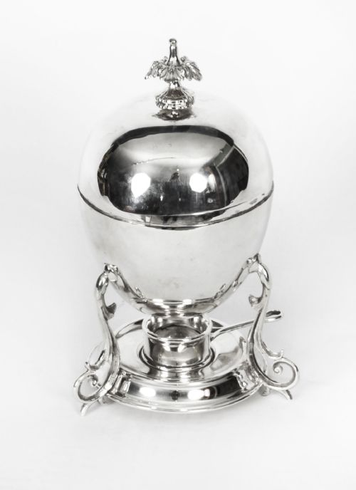 Antique Victorian Silver Plated Egg  Boiler Circa 1845 19th C
