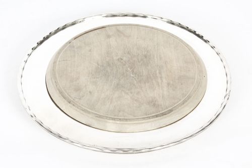 Antique Silver Plated Bread Cheese Board by Henry Fielding & Circa 1890
