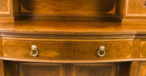 ANTIQUE EDWARDIAN SHERATON REVIVAL MAHOGANY SIDEBOARD 19TH C - ADDITIONAL PHOTO 1