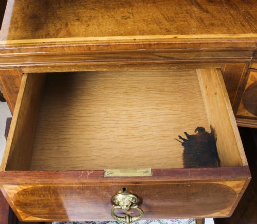 ANTIQUE EDWARDIAN SHERATON REVIVAL MAHOGANY SIDEBOARD 19TH C - ADDITIONAL PHOTO 16