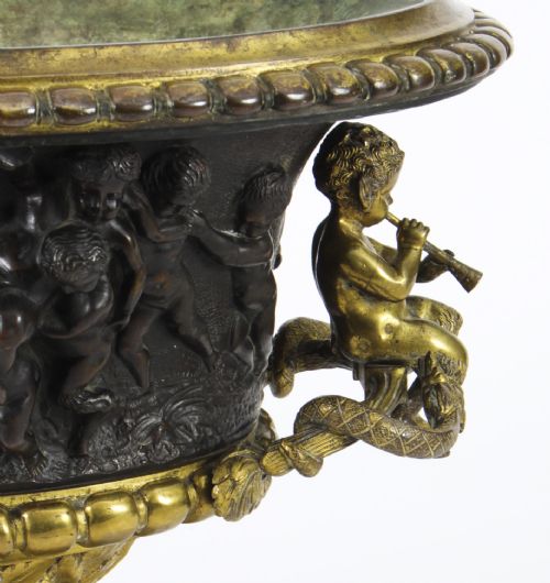 fig 7. Antique French Grand Tour Bronze & Ormolu Jardiniere 19th C
