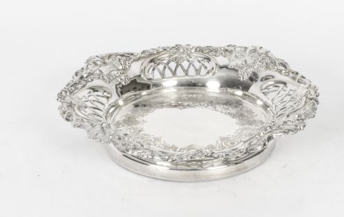 Antique Silver Plated Old Sheffield Wine Coaster C1820 19th Century
