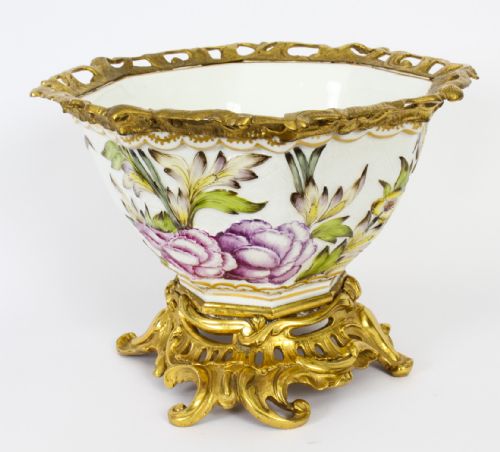 ANTIQUE GILT BRONZE SAMSON PORCELAIN CENTREPIECE 19TH CENTURY - ADDITIONAL PHOTO 1