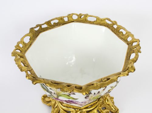ANTIQUE GILT BRONZE SAMSON PORCELAIN CENTREPIECE 19TH CENTURY - ADDITIONAL PHOTO 5