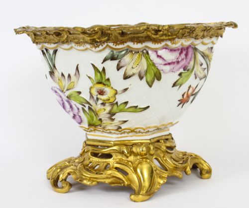 ANTIQUE GILT BRONZE SAMSON PORCELAIN CENTREPIECE 19TH CENTURY - ADDITIONAL PHOTO 6