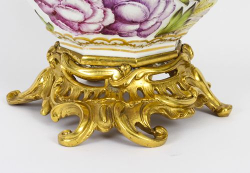 ANTIQUE GILT BRONZE SAMSON PORCELAIN CENTREPIECE 19TH CENTURY - ADDITIONAL PHOTO 9
