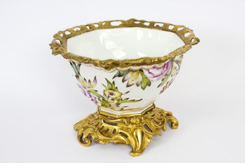 ANTIQUE GILT BRONZE SAMSON PORCELAIN CENTREPIECE 19TH CENTURY - ADDITIONAL PHOTO 11
