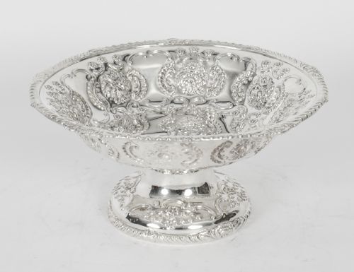 fig 1. Antique Silver Plated Fruit Bowl Centerpiece C1880 19th Century
