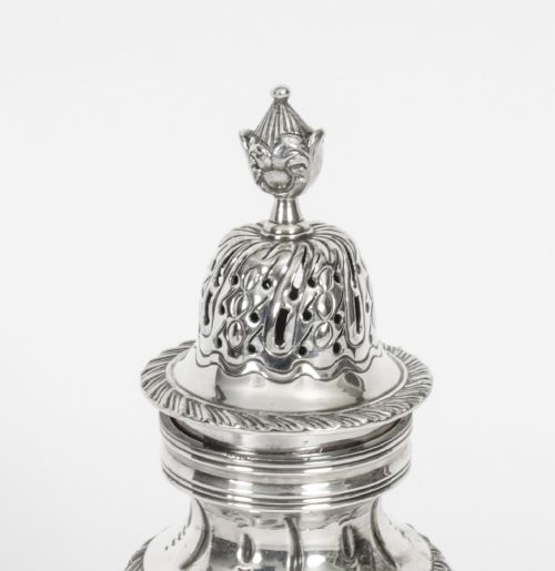 fig 4. Antique Victorian Silver Plated Sugar Caster William Batt & Sons 1860 19th C