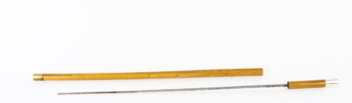 Antique English Silver & Malacca Sword / Walking Stick Cane 19th Century
