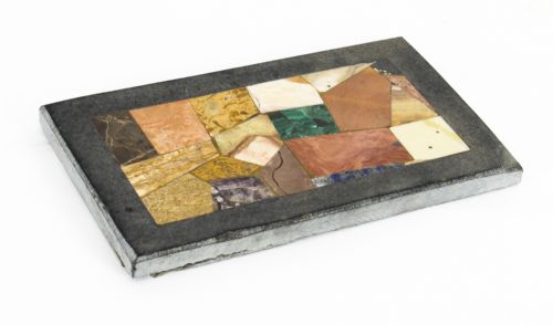 ANTIQUE GRAND TOUR PIETRA DURA SPECIMEN PAPERWEIGHT 19TH C - ADDITIONAL PHOTO 2
