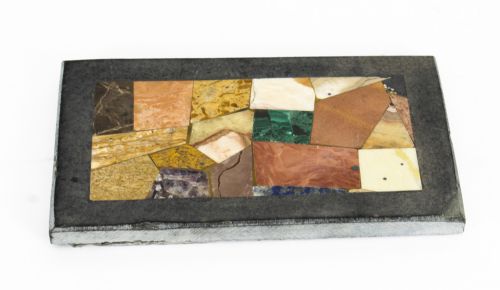 ANTIQUE GRAND TOUR PIETRA DURA SPECIMEN PAPERWEIGHT 19TH C - ADDITIONAL PHOTO 6