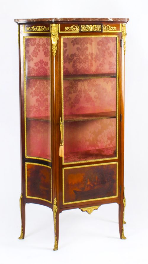 Antique French Vernis Martin Display Cabinet C.1880
