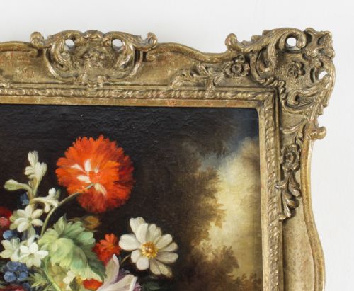 fig 6. Antique Pair Still Life Oil Paintings European School 19th Century